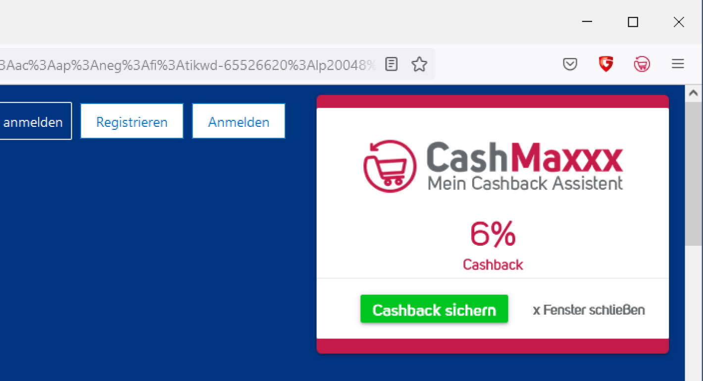 CashMaxx im Partner-Shop