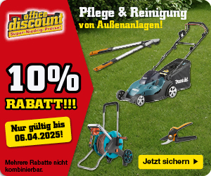 10% Rabatt auf Pflege & Reinigung von Außenanlagen