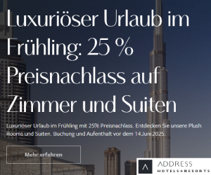 25% Rabatt auf Zimmer & Suiten