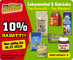 10% Rabatt auf Lebensmittel & Getränke