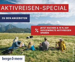 10% Rabatt auf ausgewählte Aktivreisen
