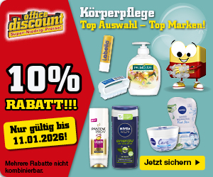10% Rabatt auf Körperpflege