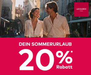 Leonardo Hotels: 20% Rabatt auf Ihre nächste Auszeit
